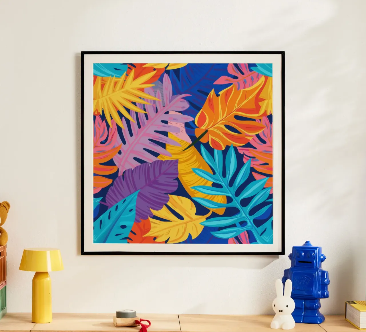 Jungle Rave psichedelico poster con telaio in plastica da Echo Saber