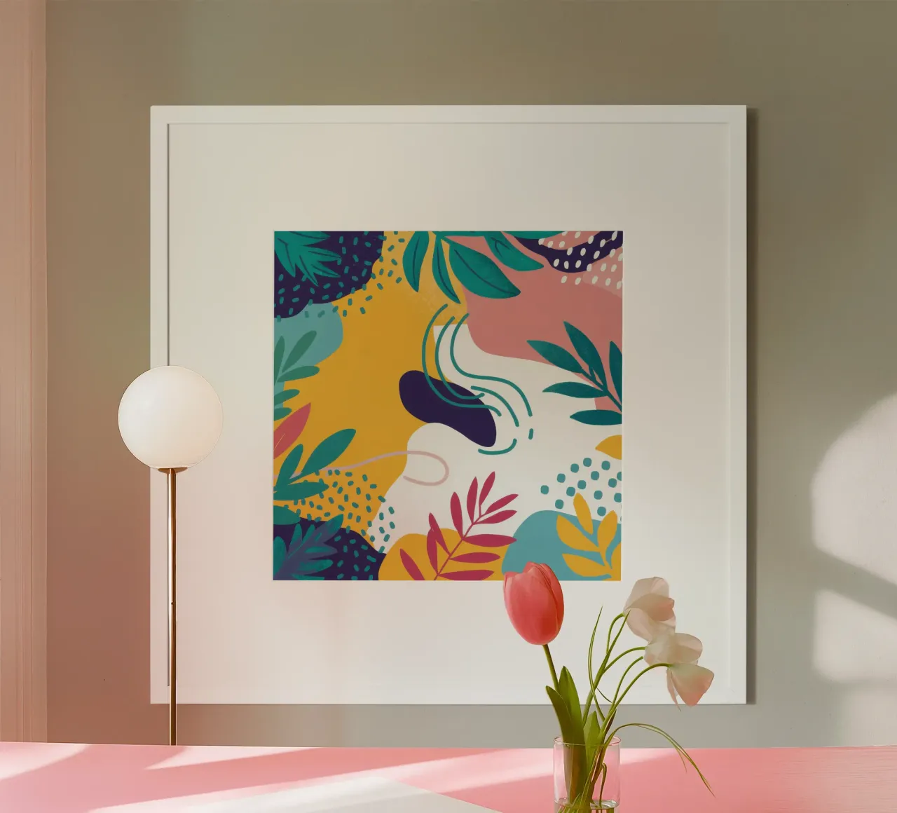 Lebendiges abstraktes Laub Poster von Orchid Patina