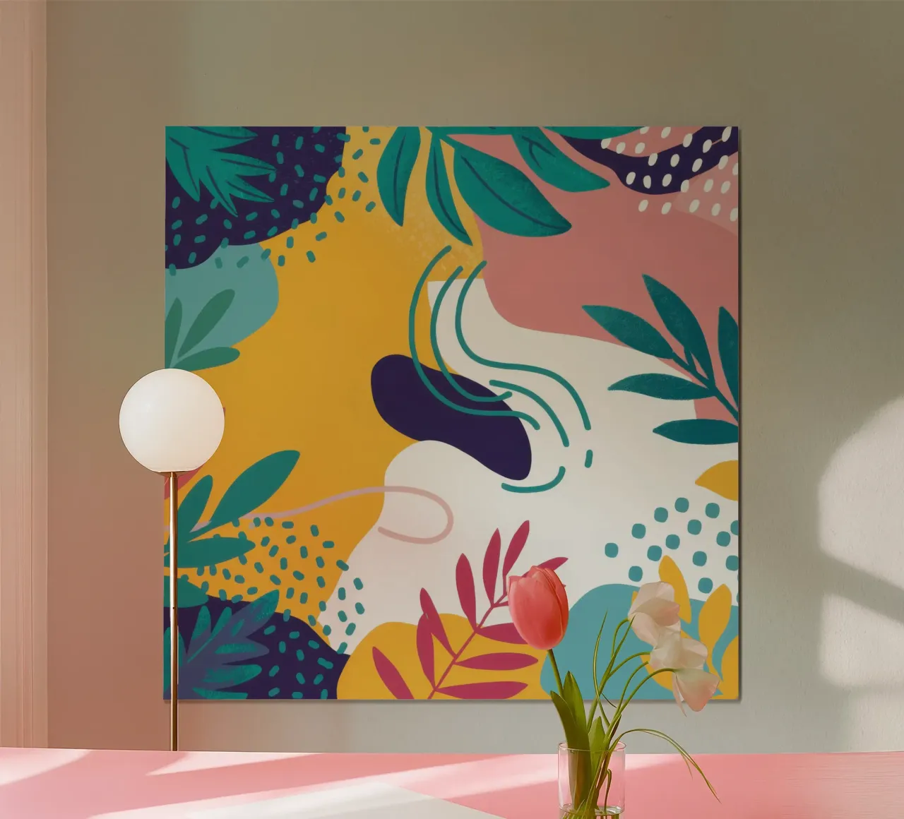 Lebendiges abstraktes Laub Poster von Orchid Patina
