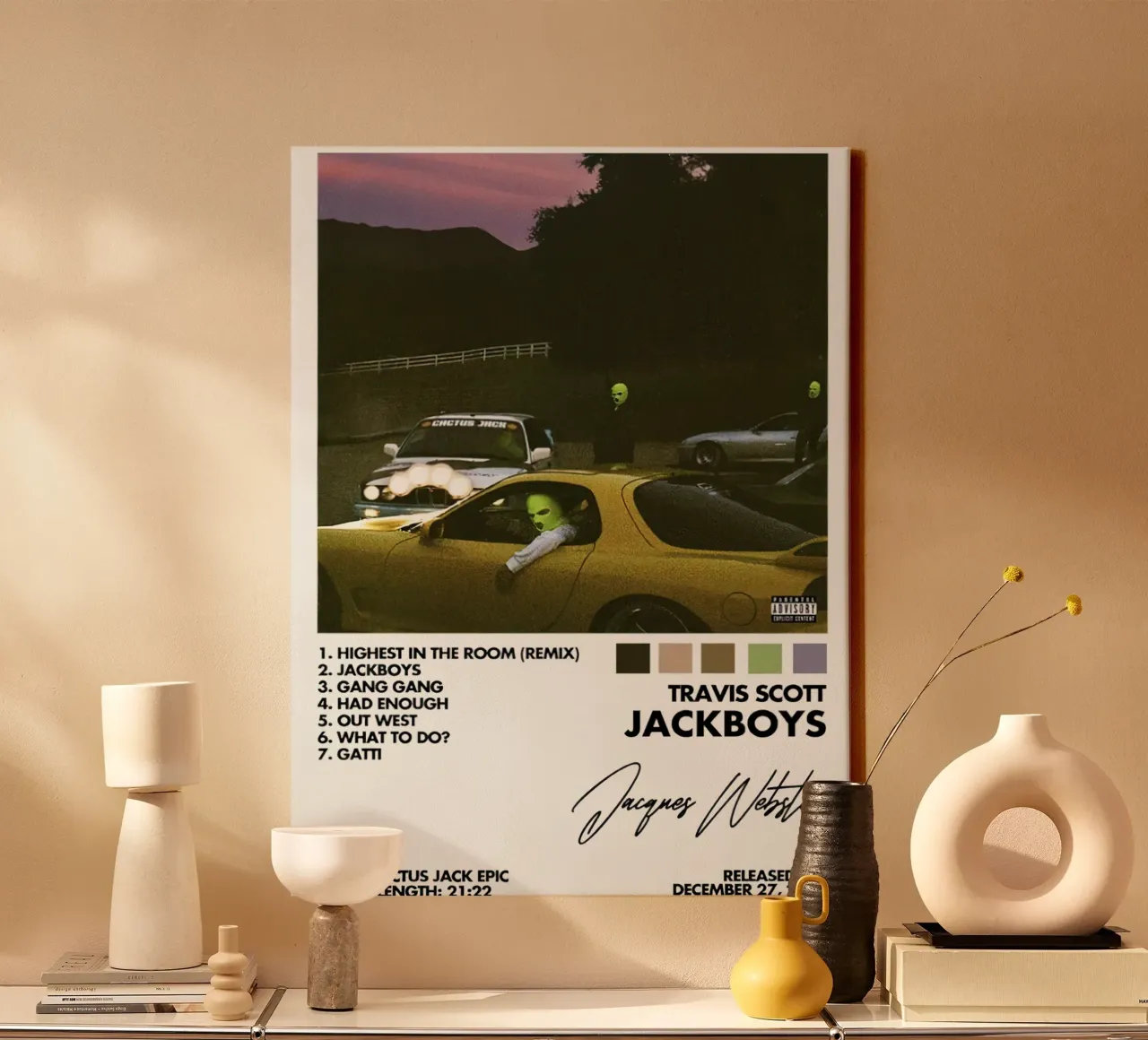 Travis Scott JackBoys canvas met Baklijst van Roronoa7