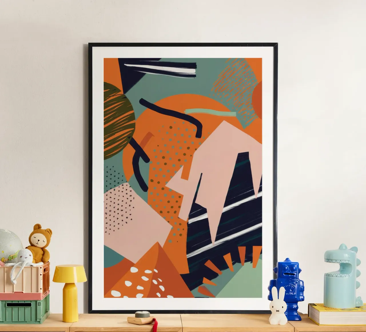 Dynamische abstracte collage poster van Heaven Craft