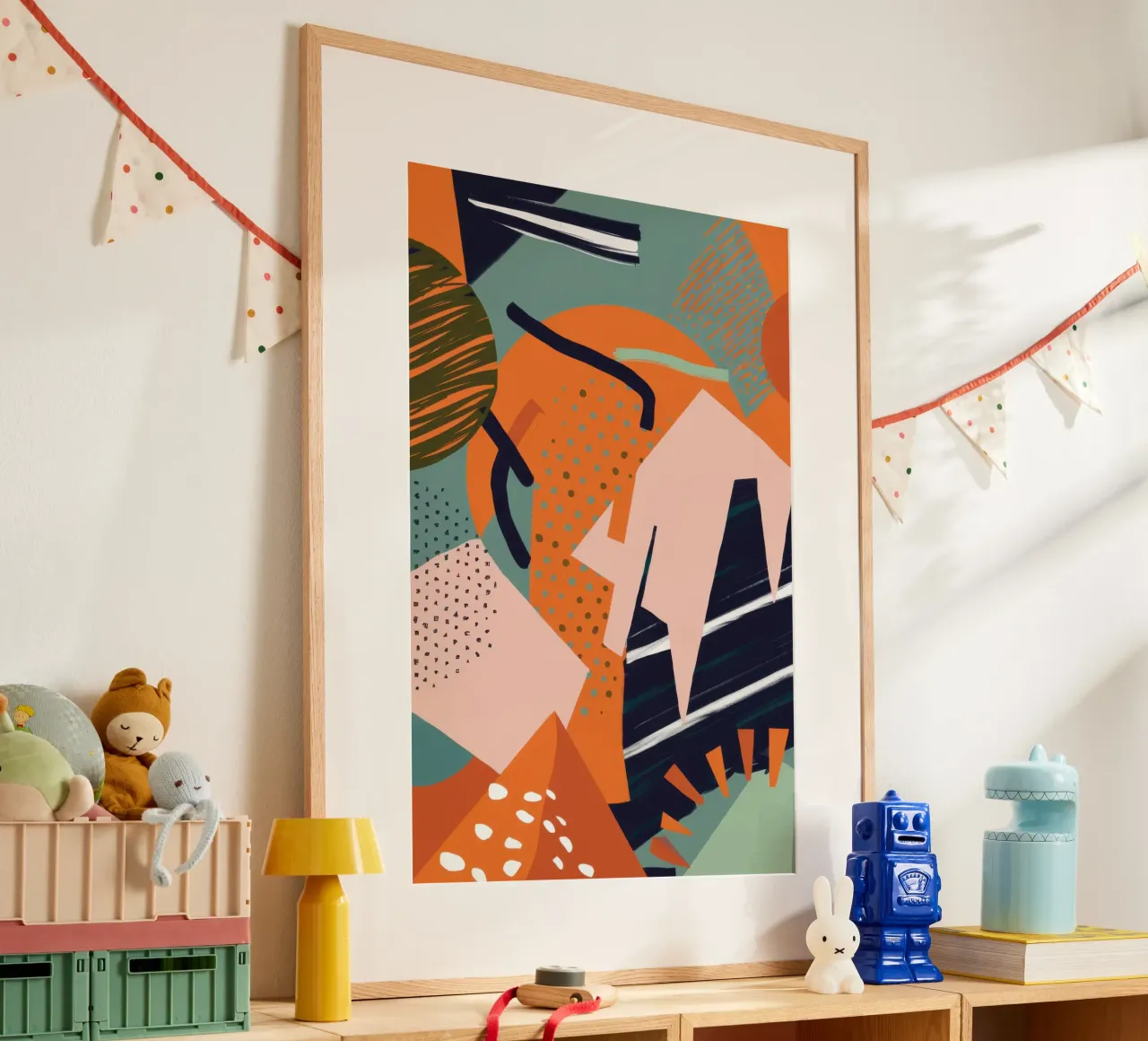 Dynamische abstracte collage poster van Heaven Craft
