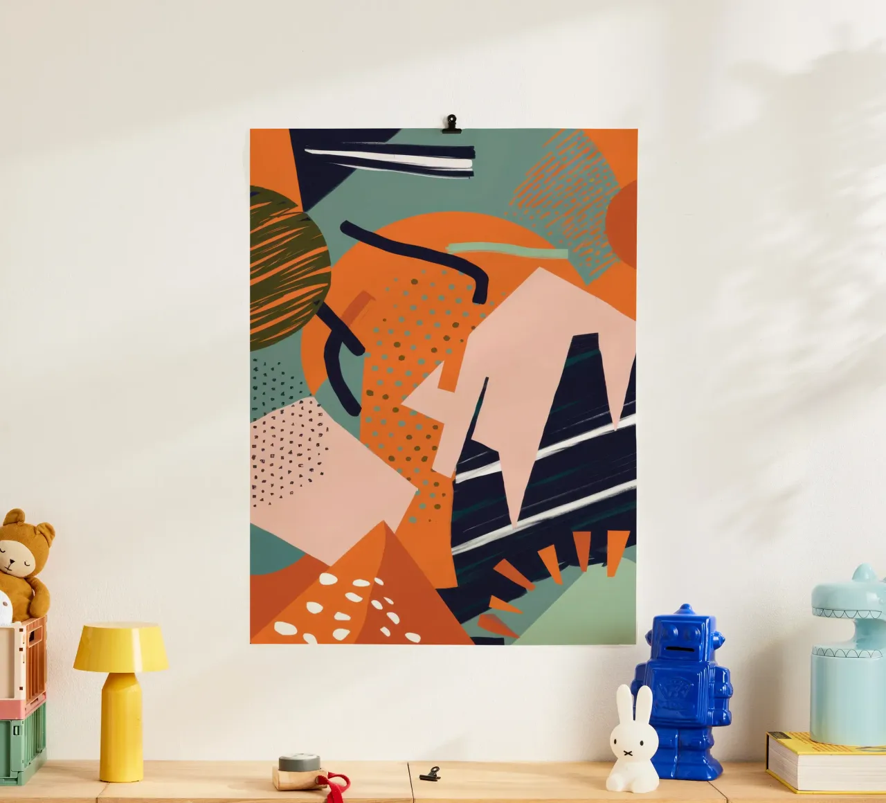 Dynamische abstracte collage poster van Heaven Craft