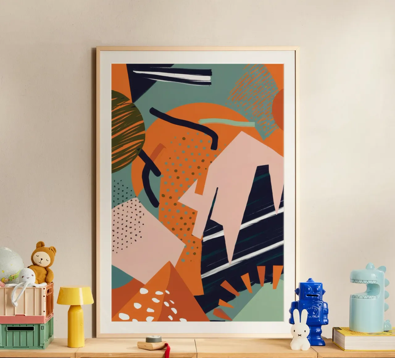 Dynamische abstracte collage poster van Heaven Craft