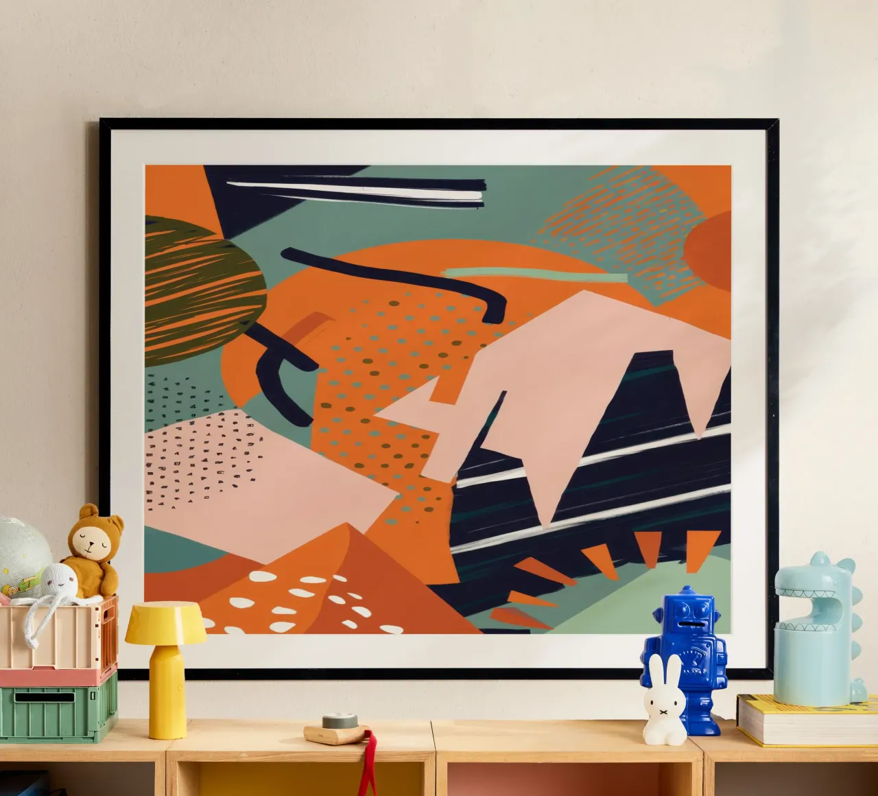 Dynamische abstracte collage poster van Heaven Craft