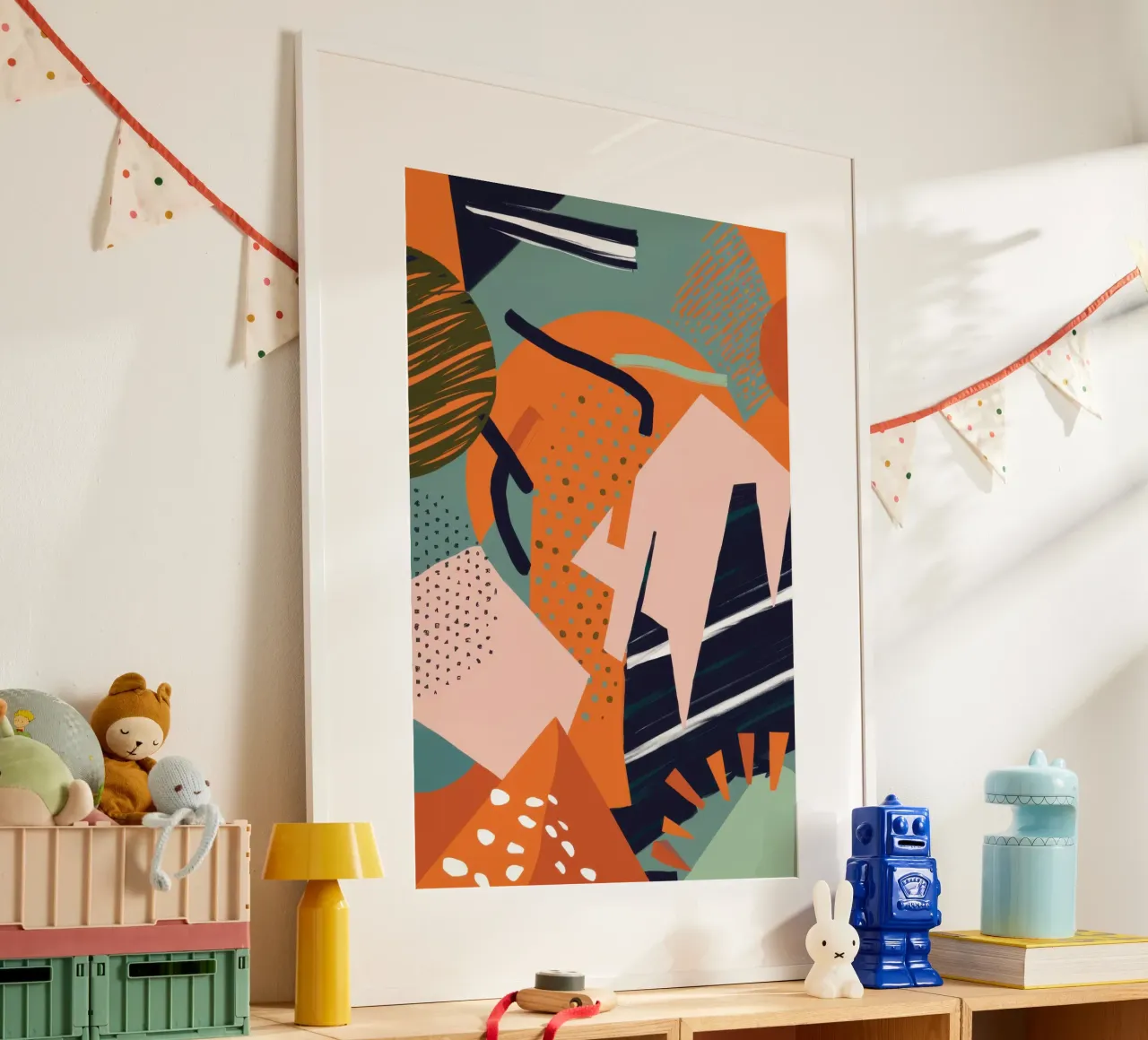 Dynamische abstracte collage poster van Heaven Craft