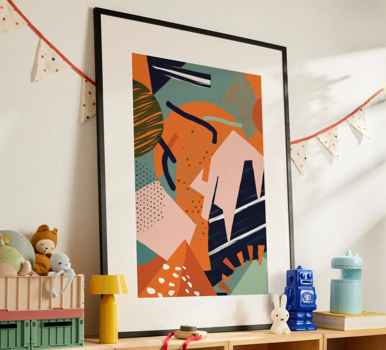Dynamische abstracte collage poster van Heaven Craft