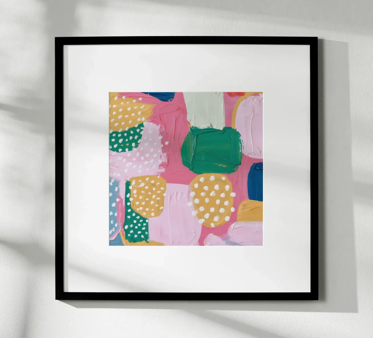 Patchwork astratto e giocoso poster da Echo Saber