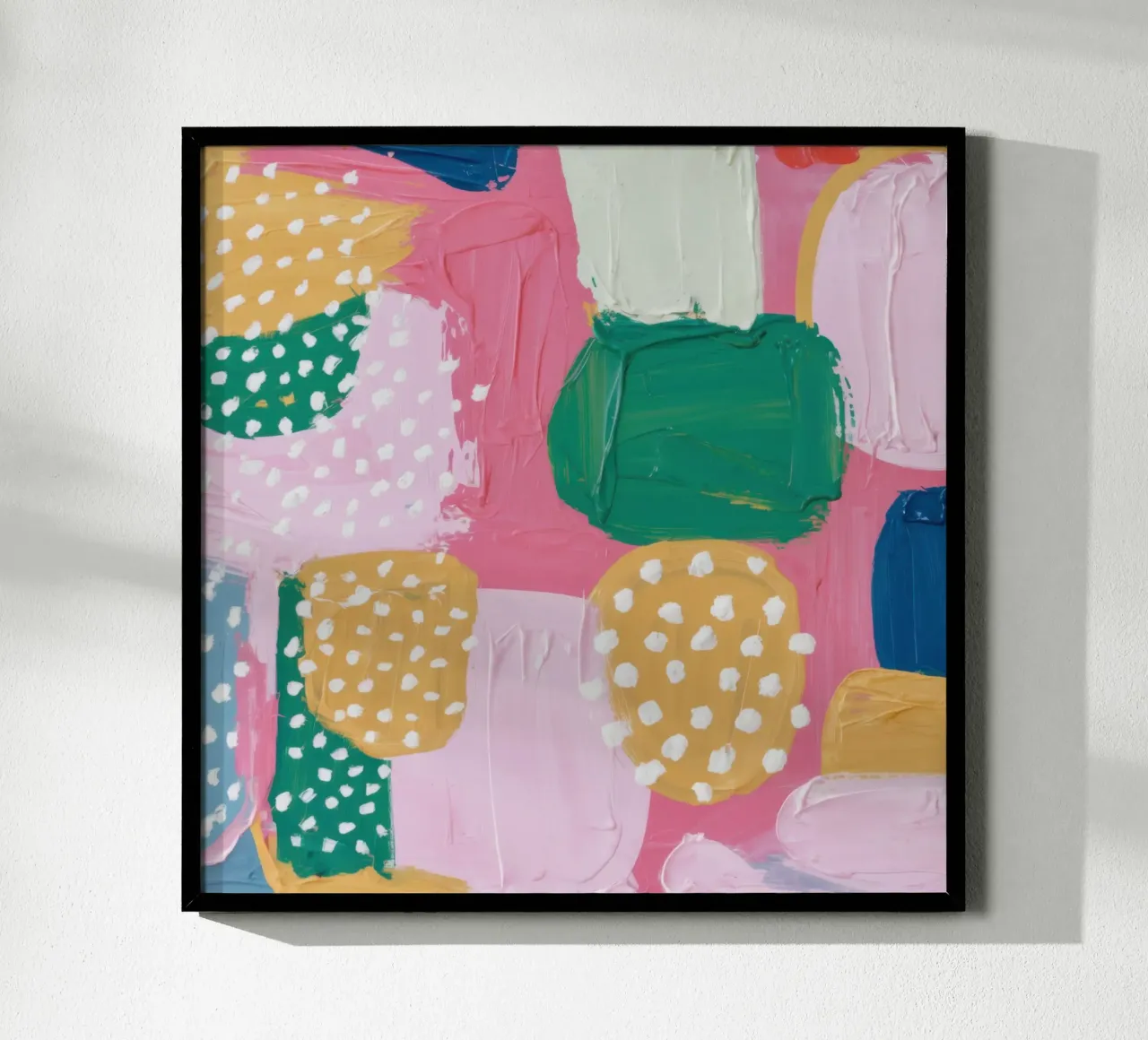 Patchwork astratto e giocoso poster da Echo Saber