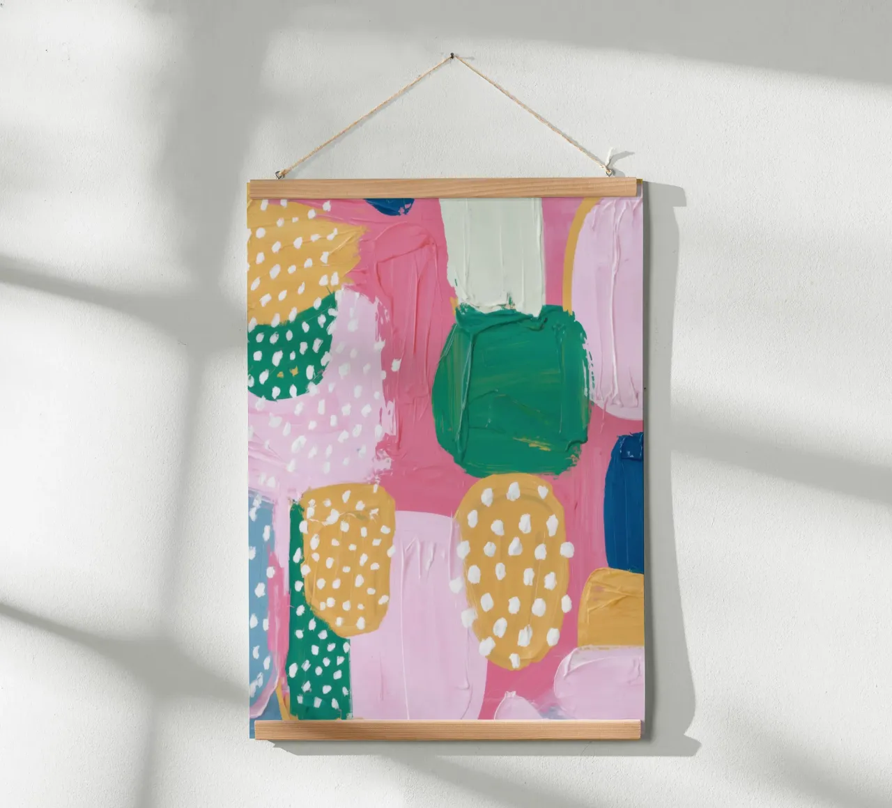 Patchwork astratto e giocoso poster da Echo Saber