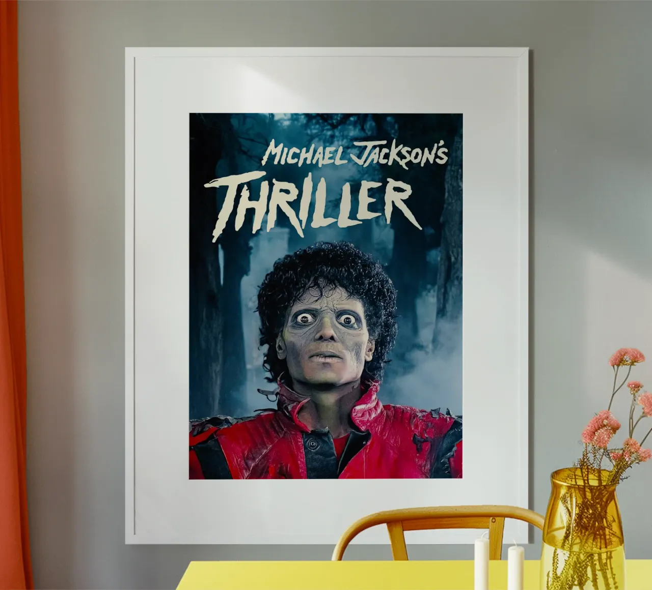 Michael Jackson Thriller poster con telaio in legno da Musadad Shop