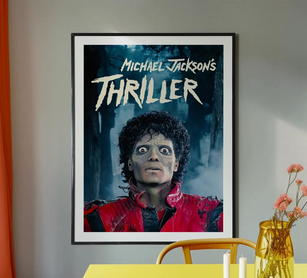 Michael Jackson Thriller poster con telaio in legno da Musadad Shop