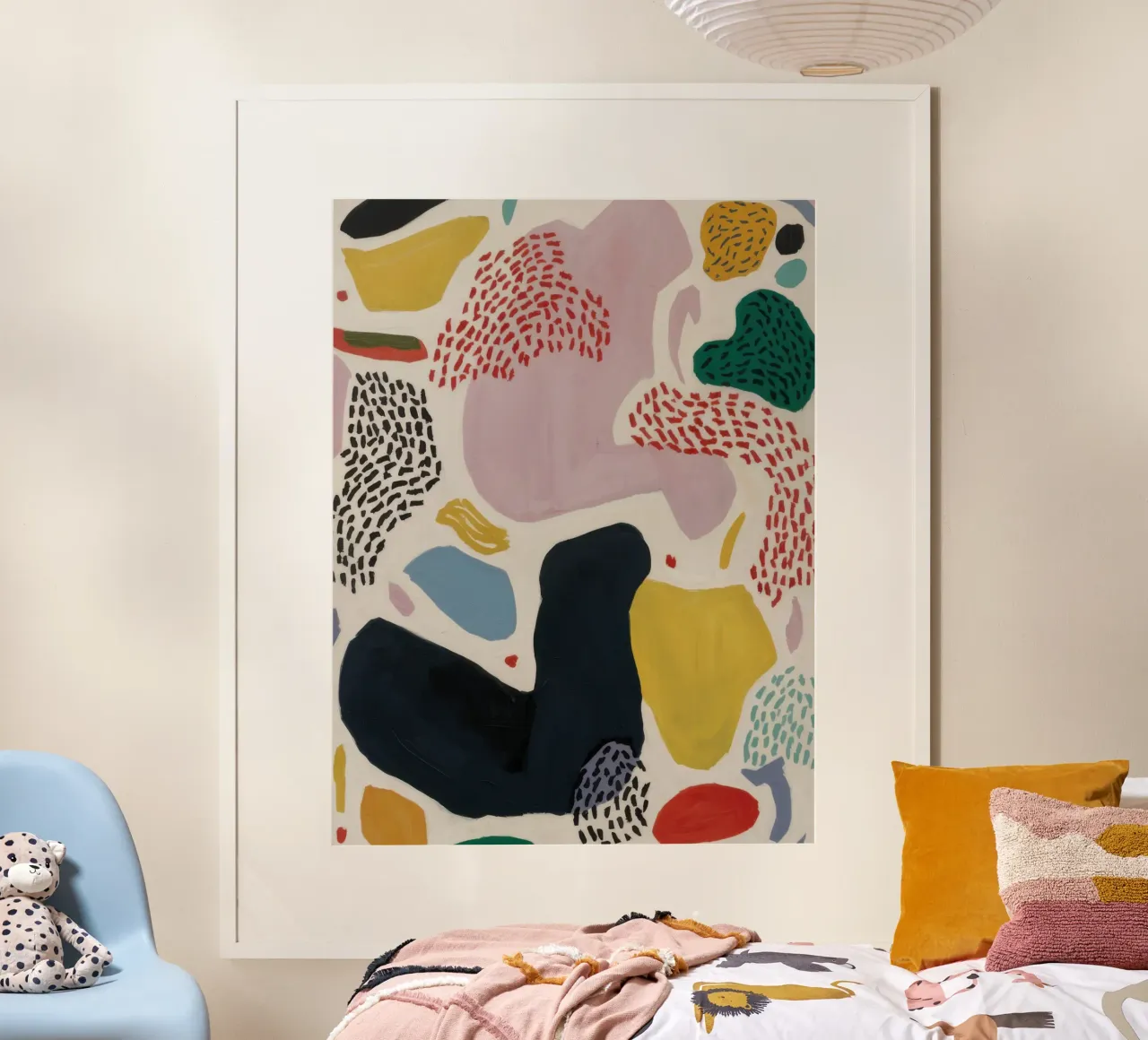 Earthy Terrazzo Forms poster con telaio in plastica da Orchid Patina