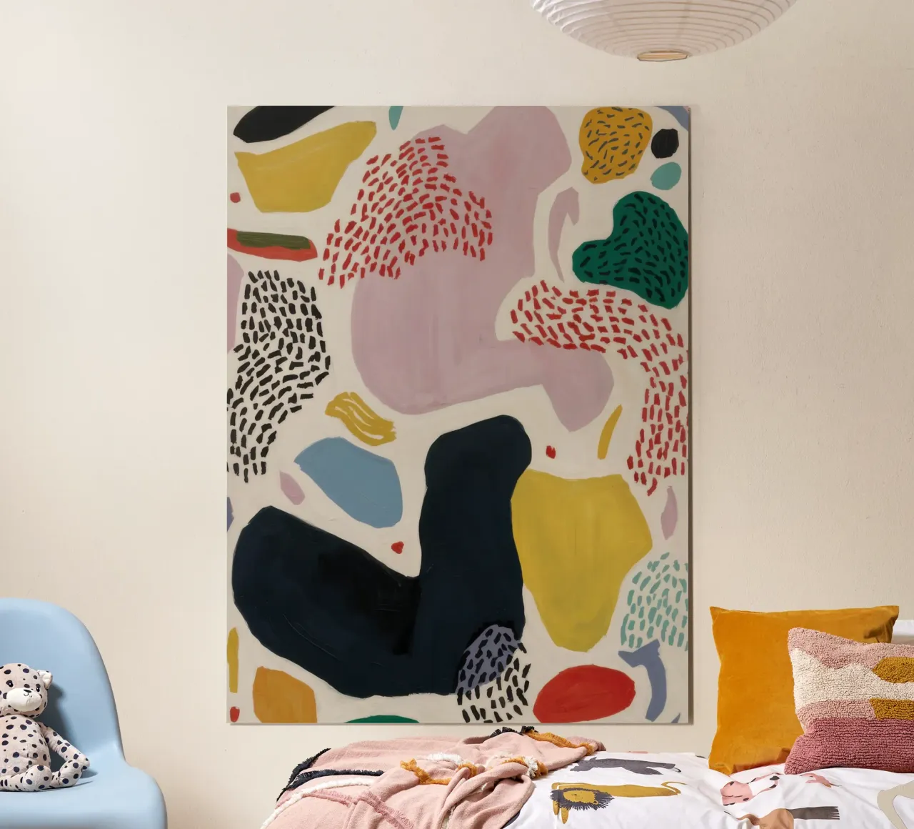 Earthy Terrazzo Forms poster con telaio in plastica da Orchid Patina