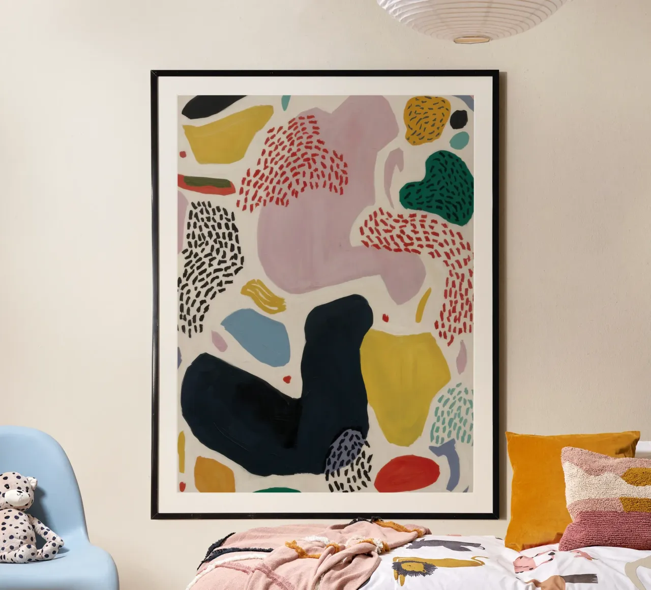 Earthy Terrazzo Forms poster con telaio in plastica da Orchid Patina