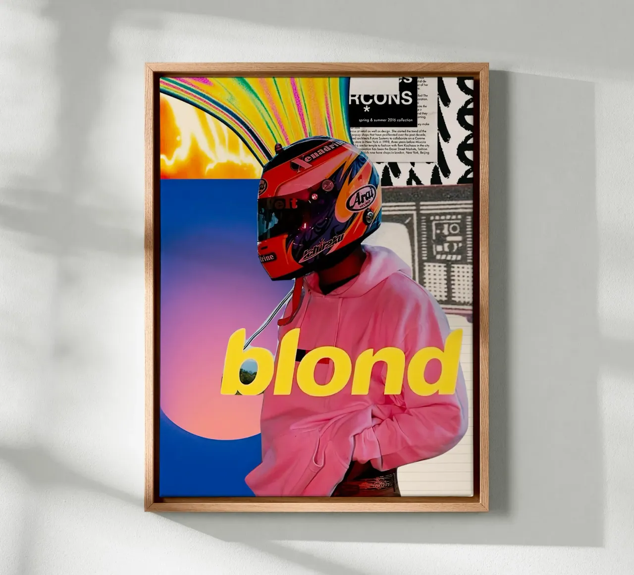 Frank Ocean Blond tela con Cornice a cassetta da Musadad Shop