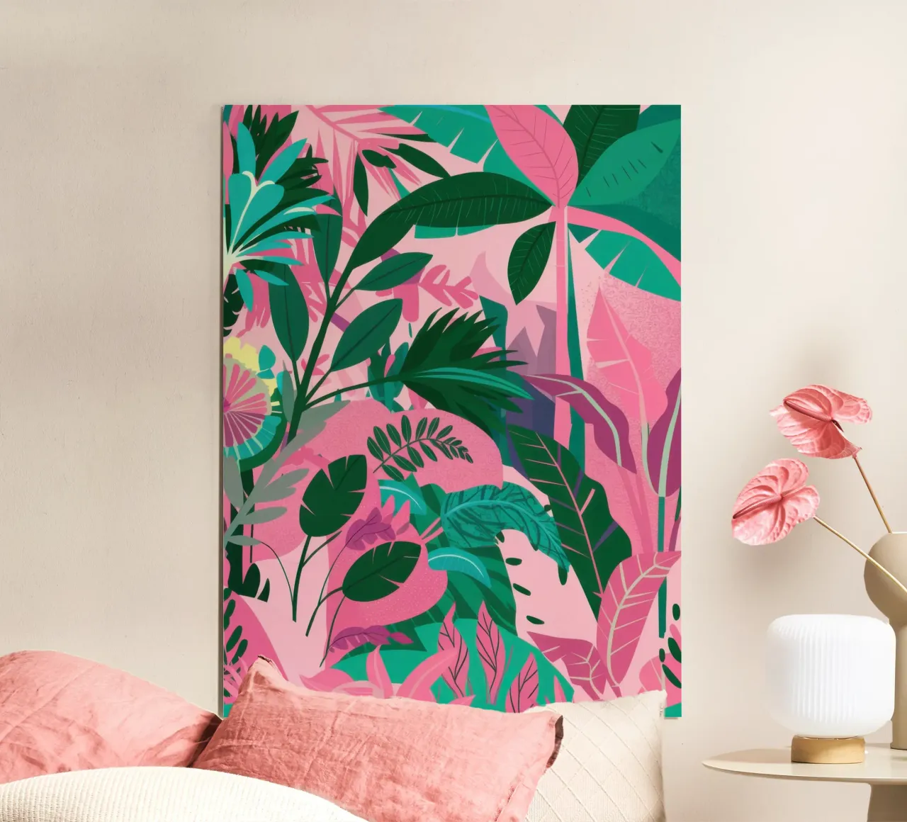 Selva verde rosada poster de Wish Studio