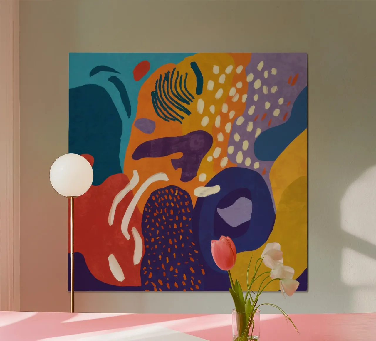 Speels abstract universum poster van Moon Revolver