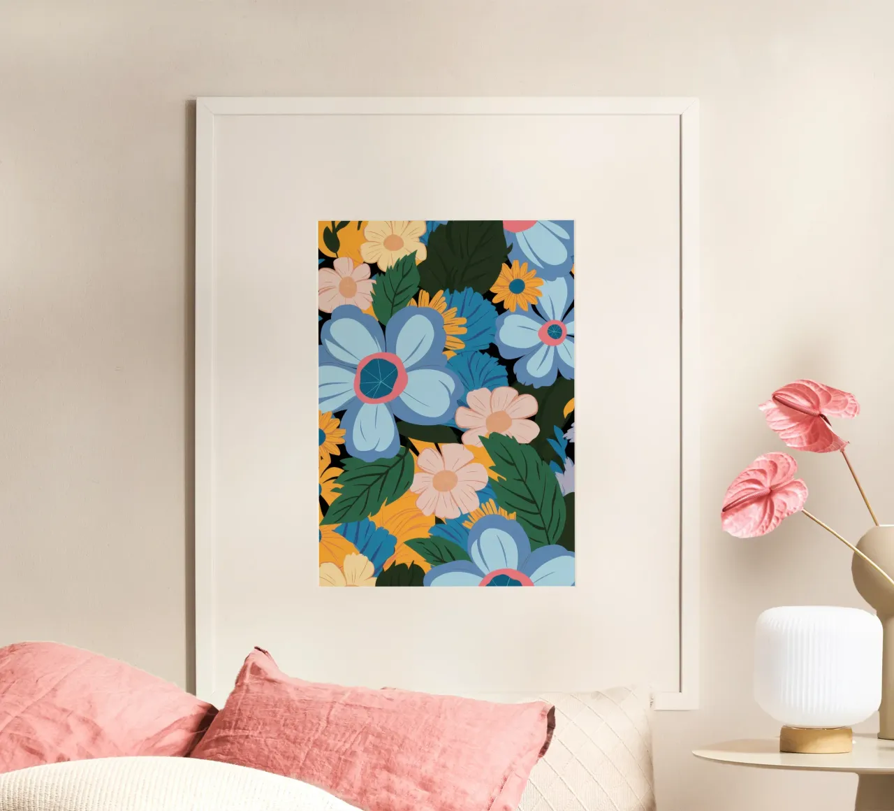 Giardino dei fiori blu poster da Heaven Craft