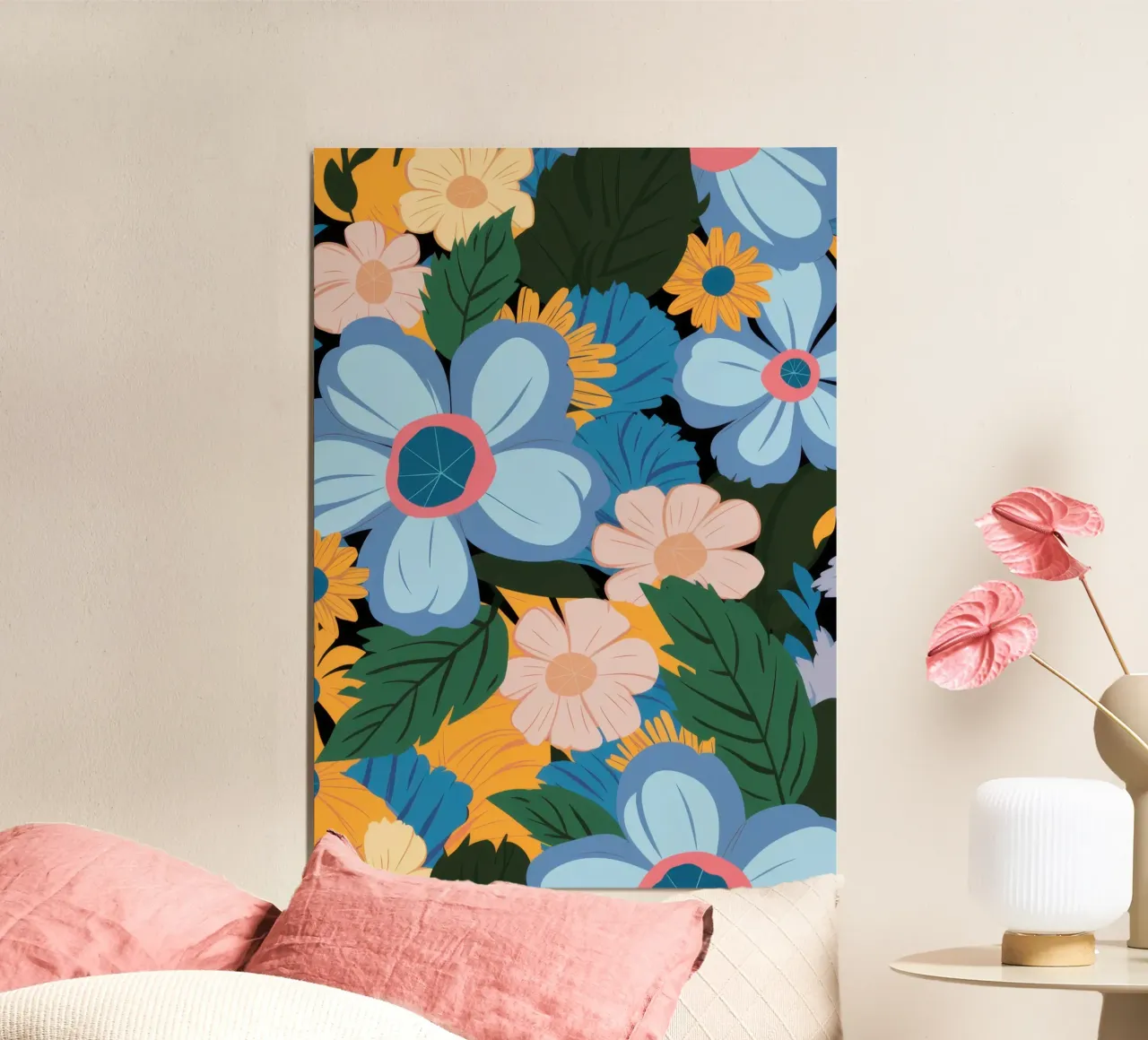 Giardino dei fiori blu poster da Heaven Craft