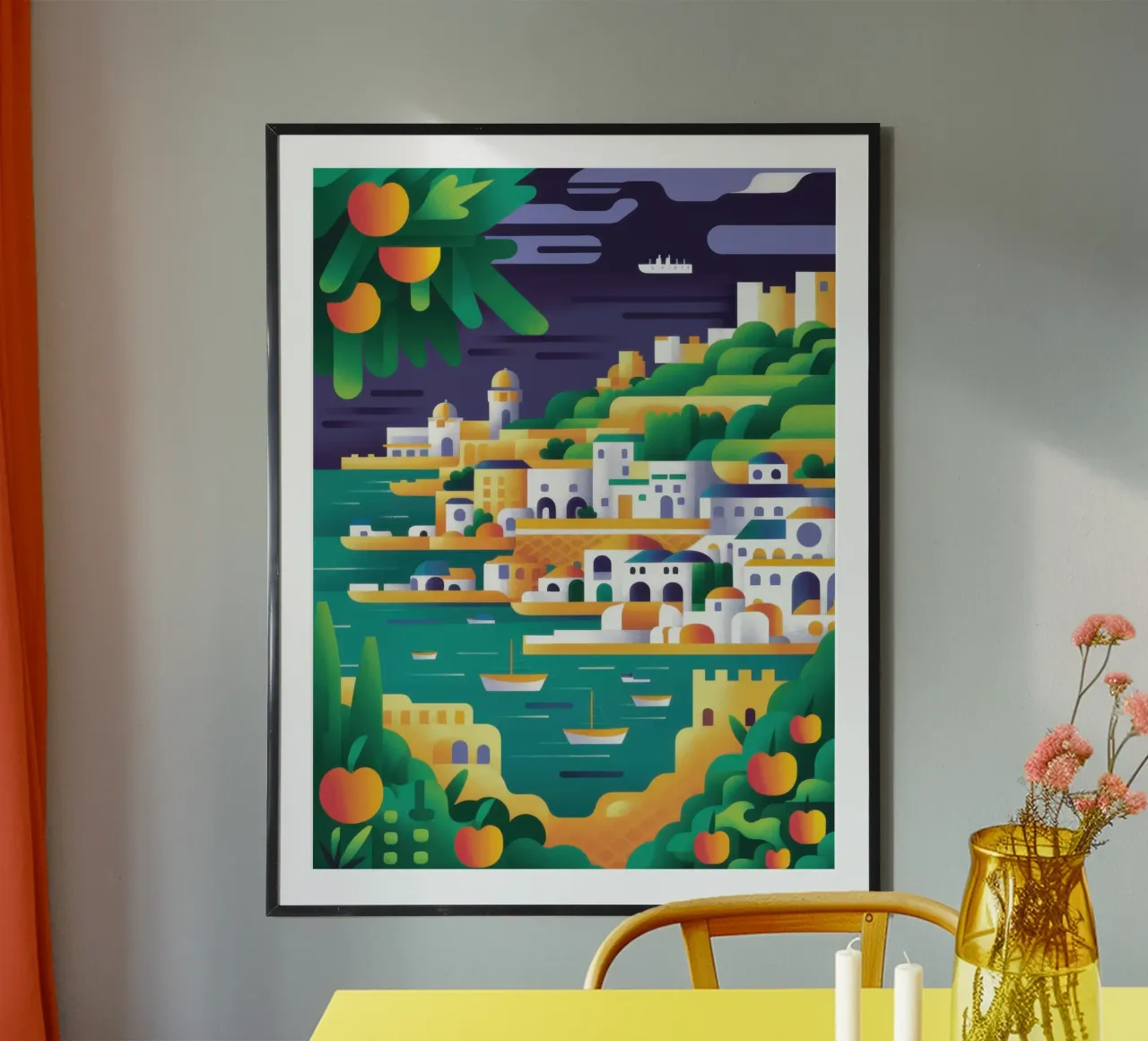 Grafica città di mare poster da Wish Studio