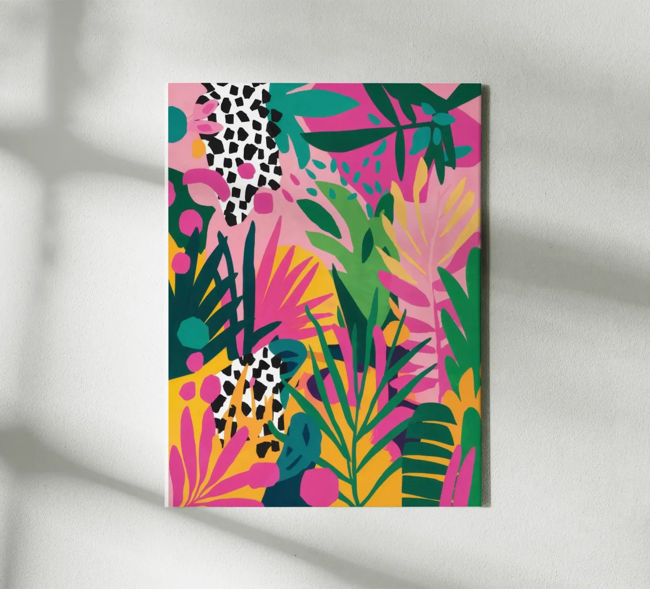 Wild Maximalist Garden canvas with Floater frame by Echo Saber
