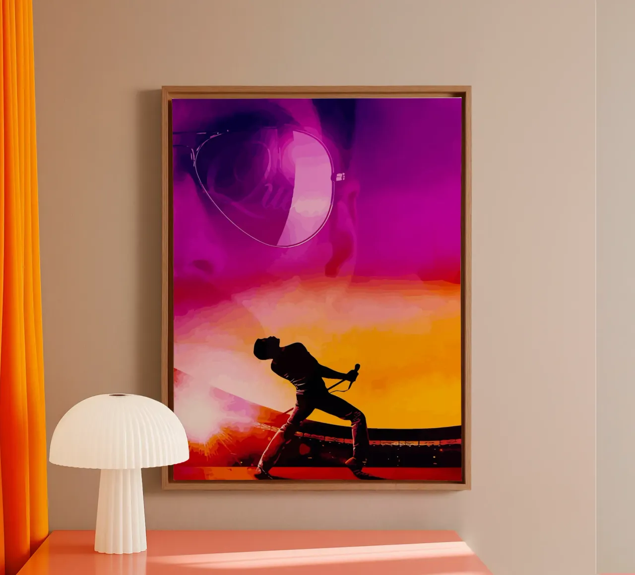 Freedie Mercury canvas with Floater frame by Musadad Shop