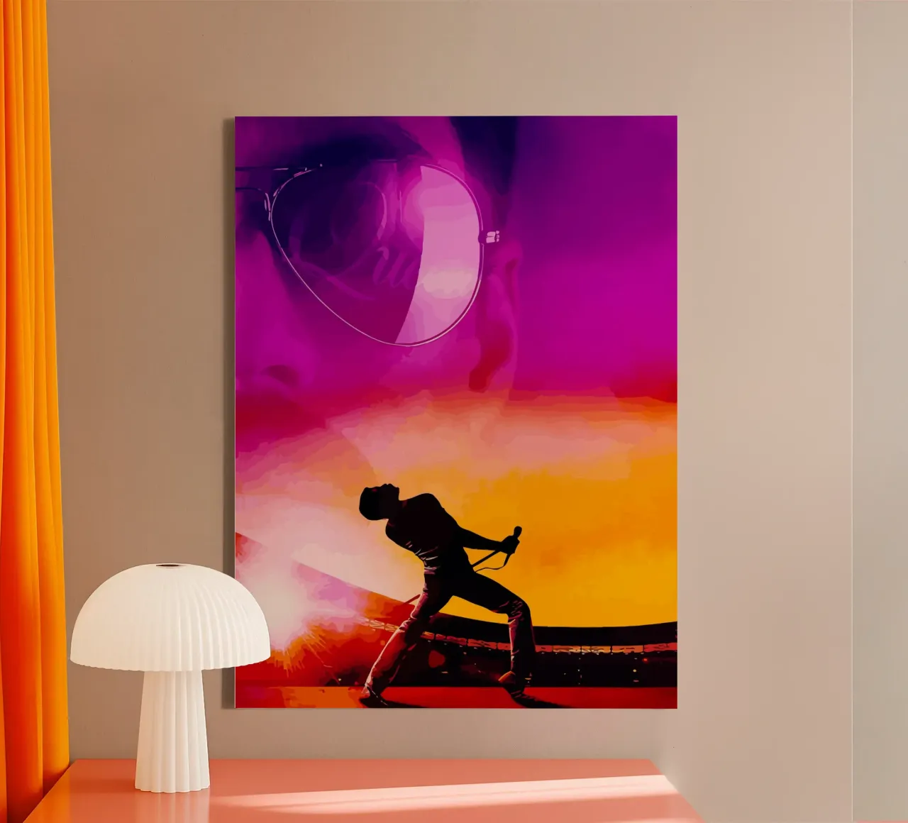 Freedie Mercury canvas with Floater frame by Musadad Shop