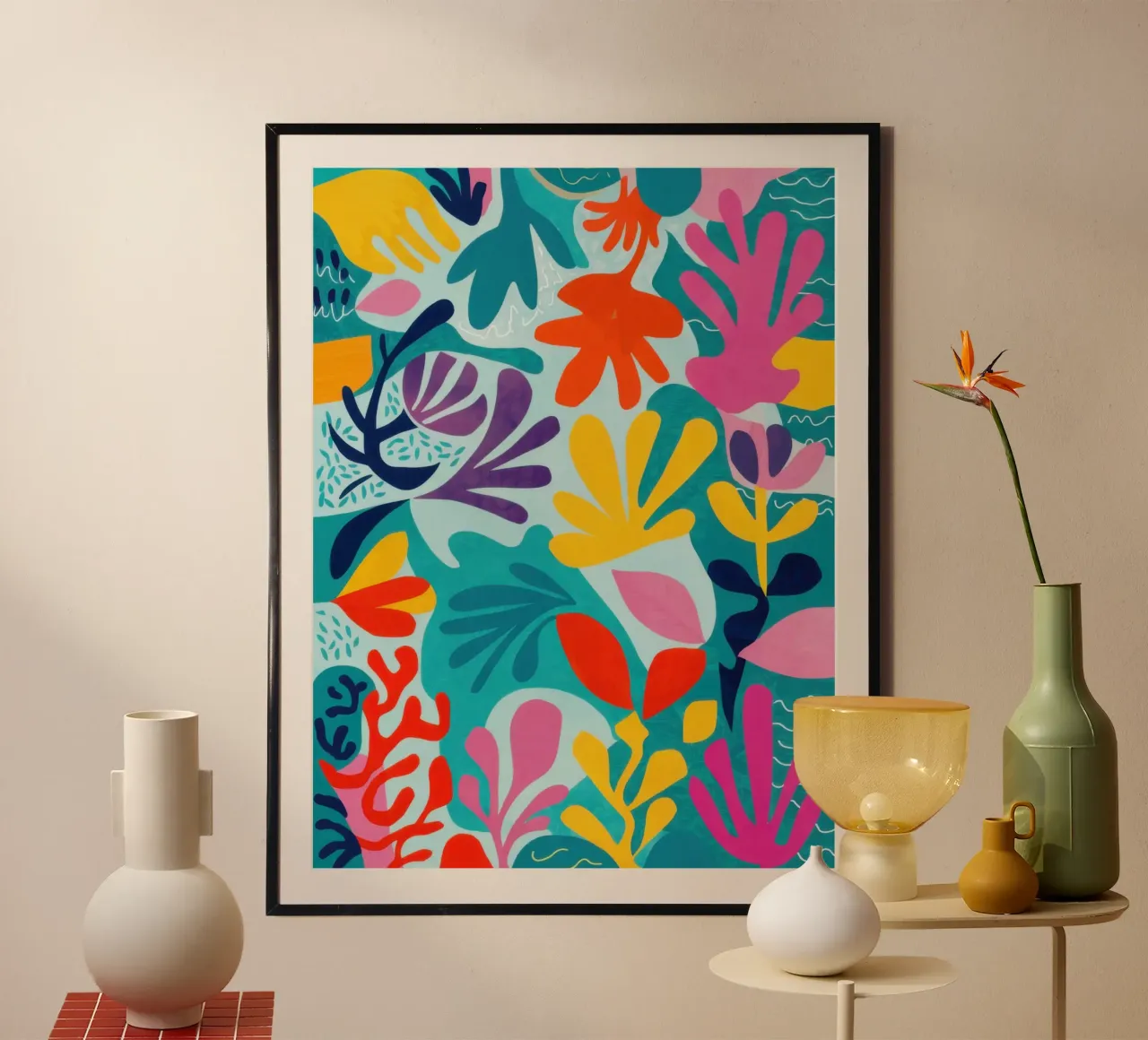 Caos botanico elettrico poster da Orchid Patina