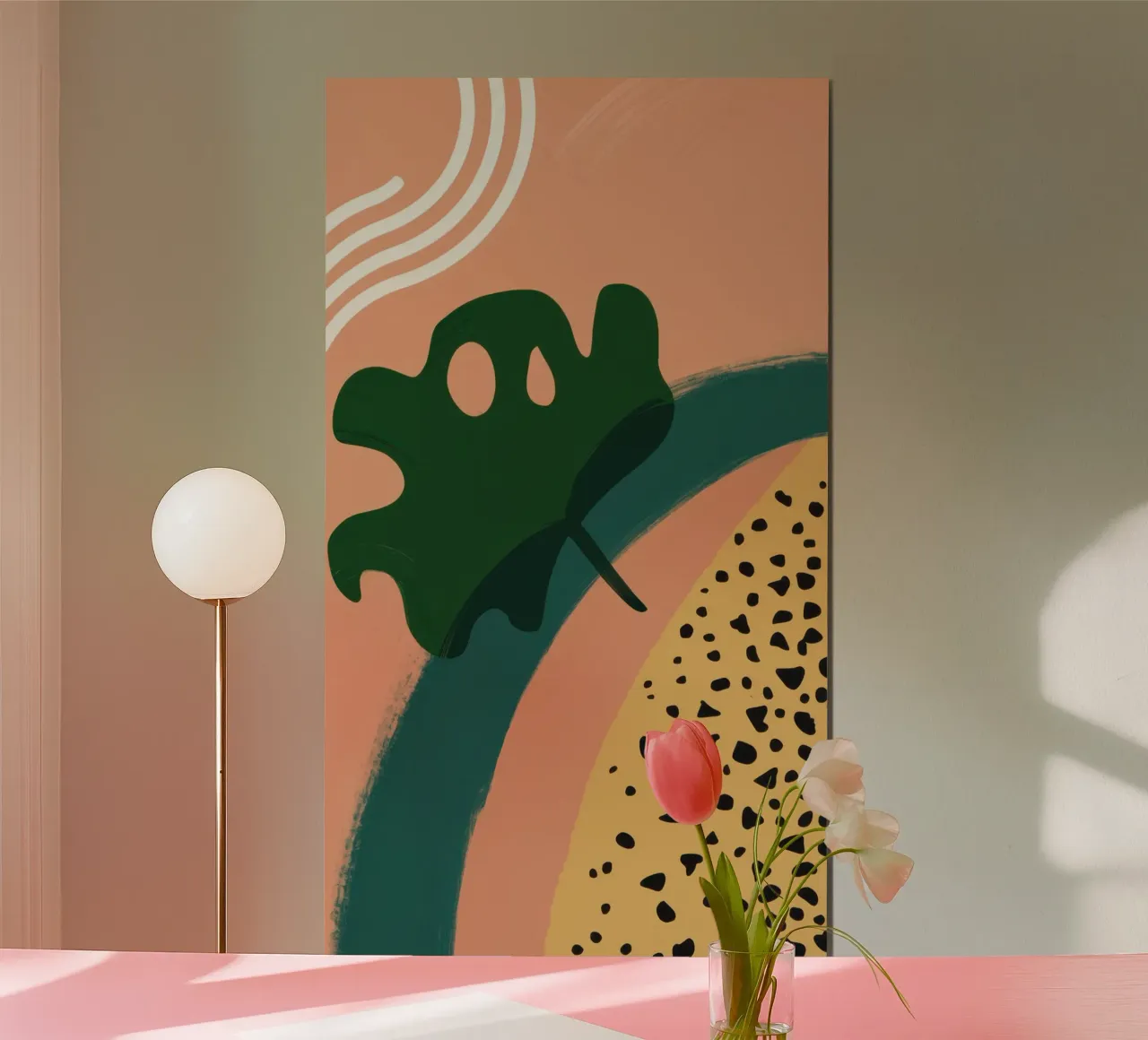 Foglia di terra minimalista poster con telaio in alluminio da Moon Revolver