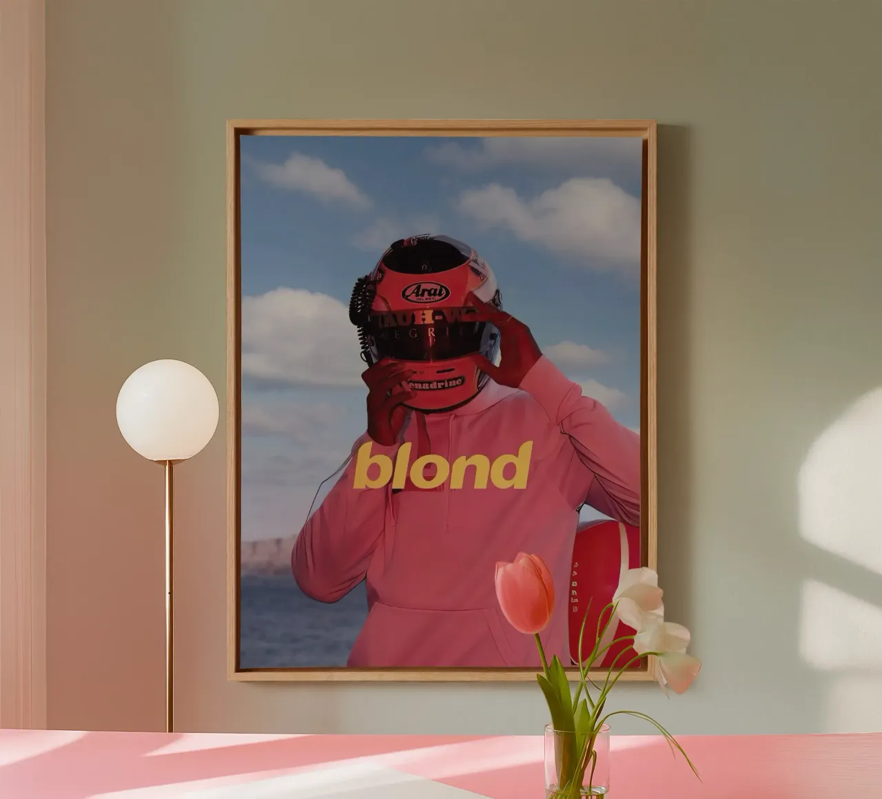 Frank Ocean Blond tela con Cornice a cassetta da Musadad Shop