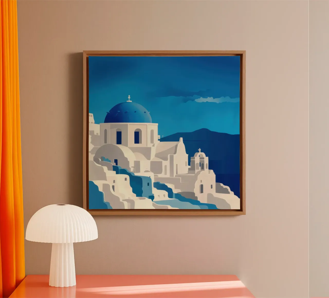Azure Grecian Dream canvas with Floater frame by Orchid Patina