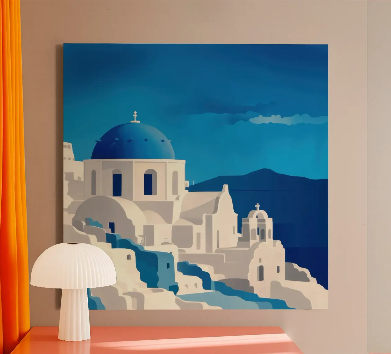 Azure Grecian Dream canvas with Floater frame by Orchid Patina