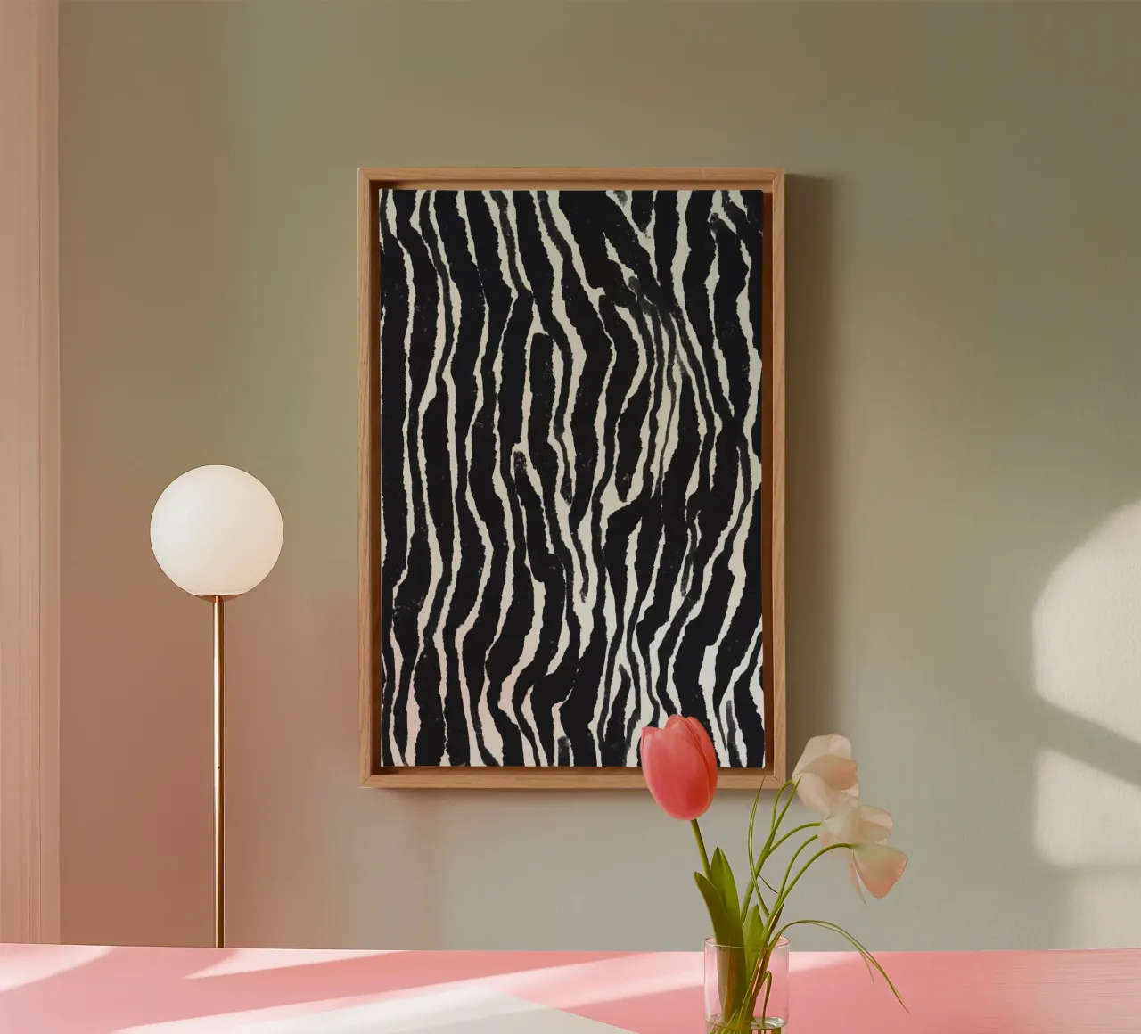 Pattern No 17 canvas with Floater frame by treechild