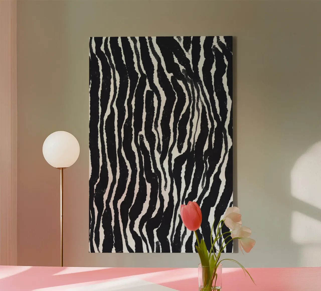Pattern No 17 canvas with Floater frame by treechild
