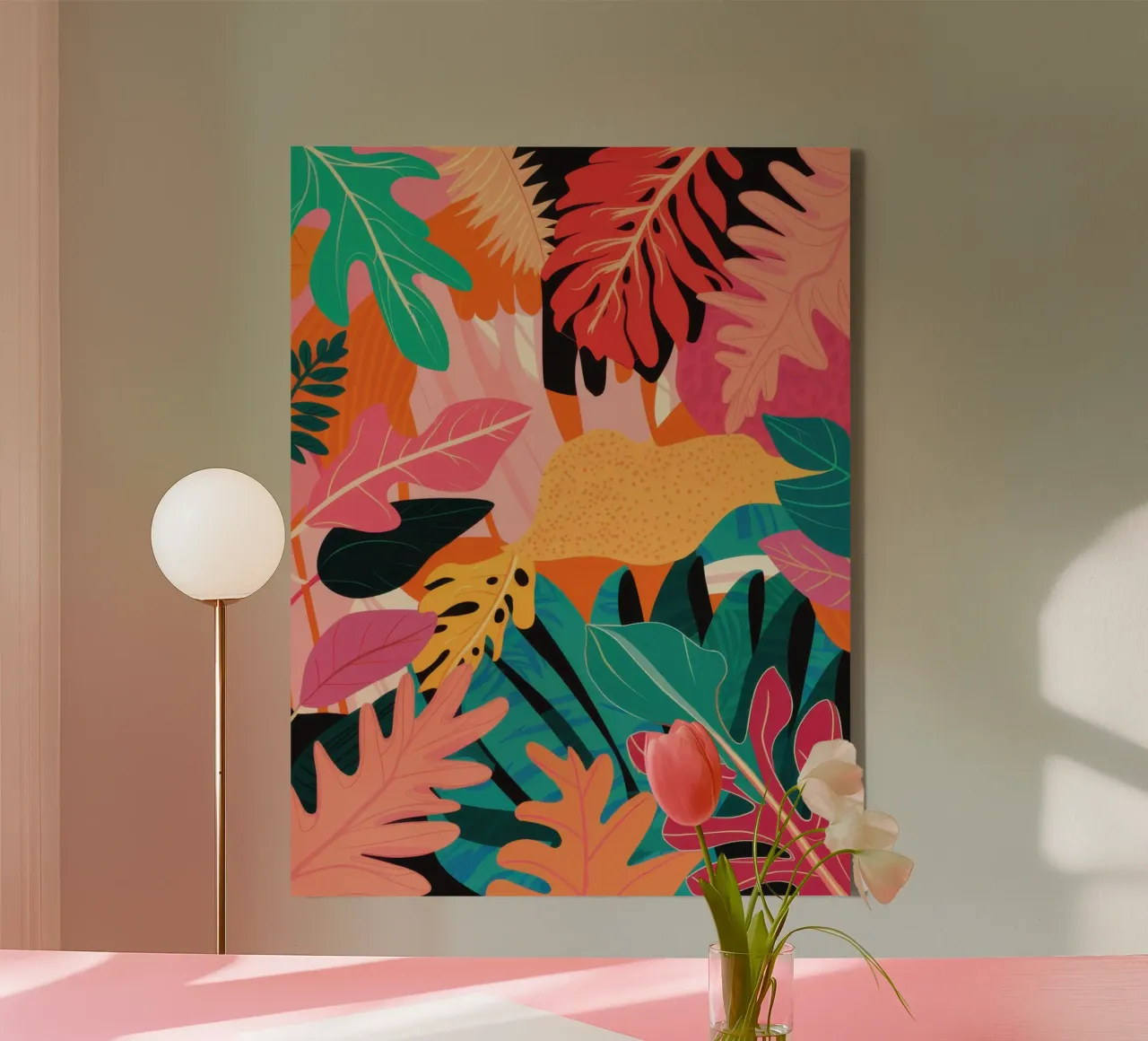 Hidden Jungle King canvas with Floater frame by Echo Saber