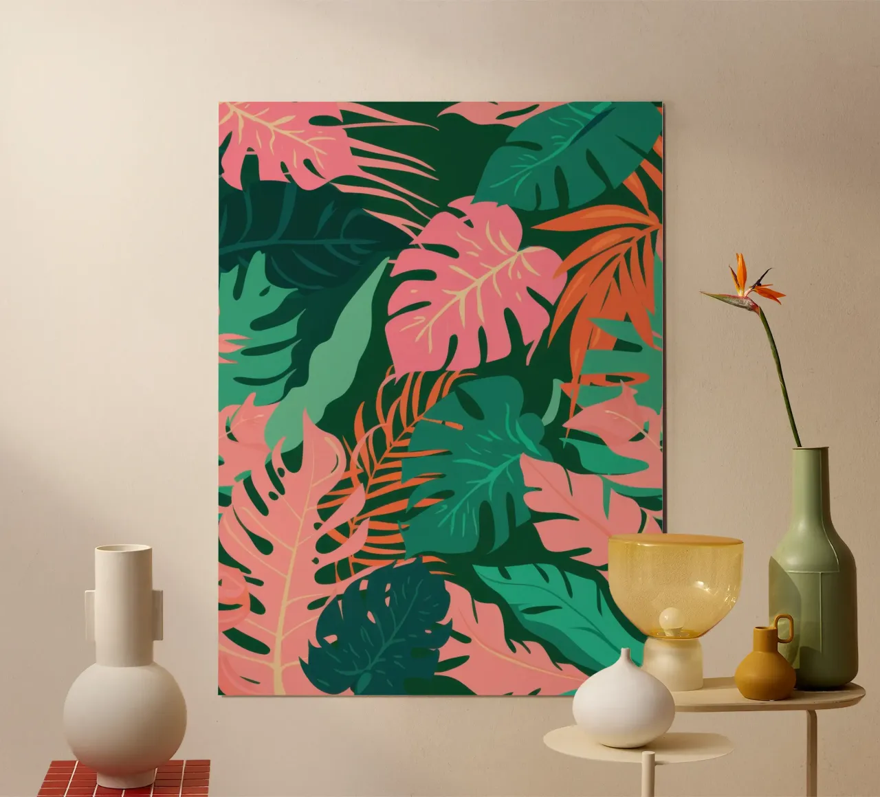 Monstera rosa paradisiaca poster da Wish Studio