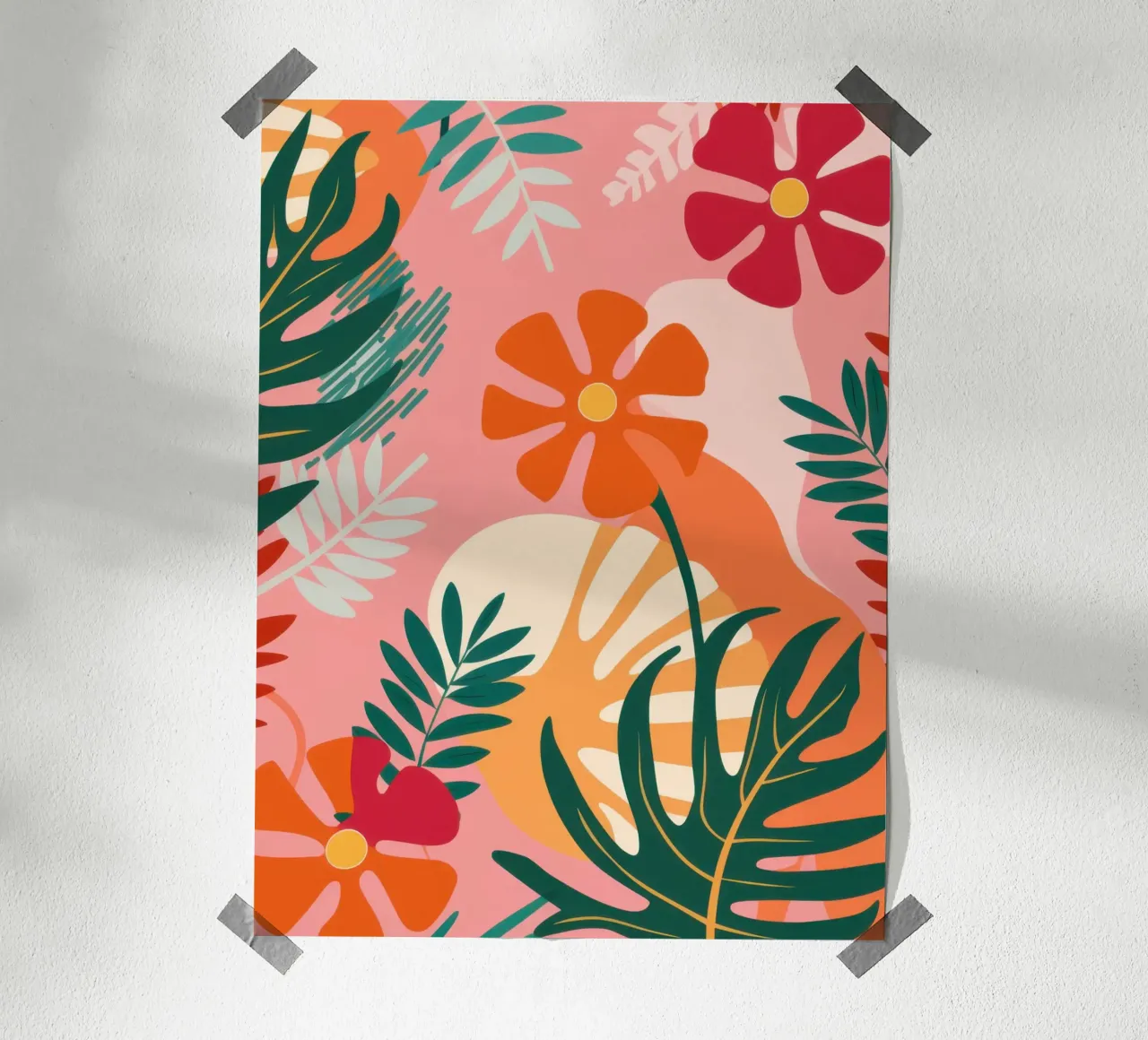 Torta Paradiso Tropicale poster con telaio in legno da Orchid Patina