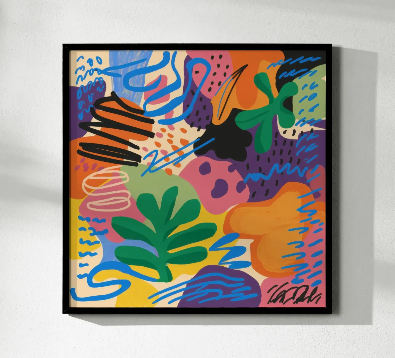 Jungle Graffiti Fusion poster con telaio in plastica da Orchid Patina