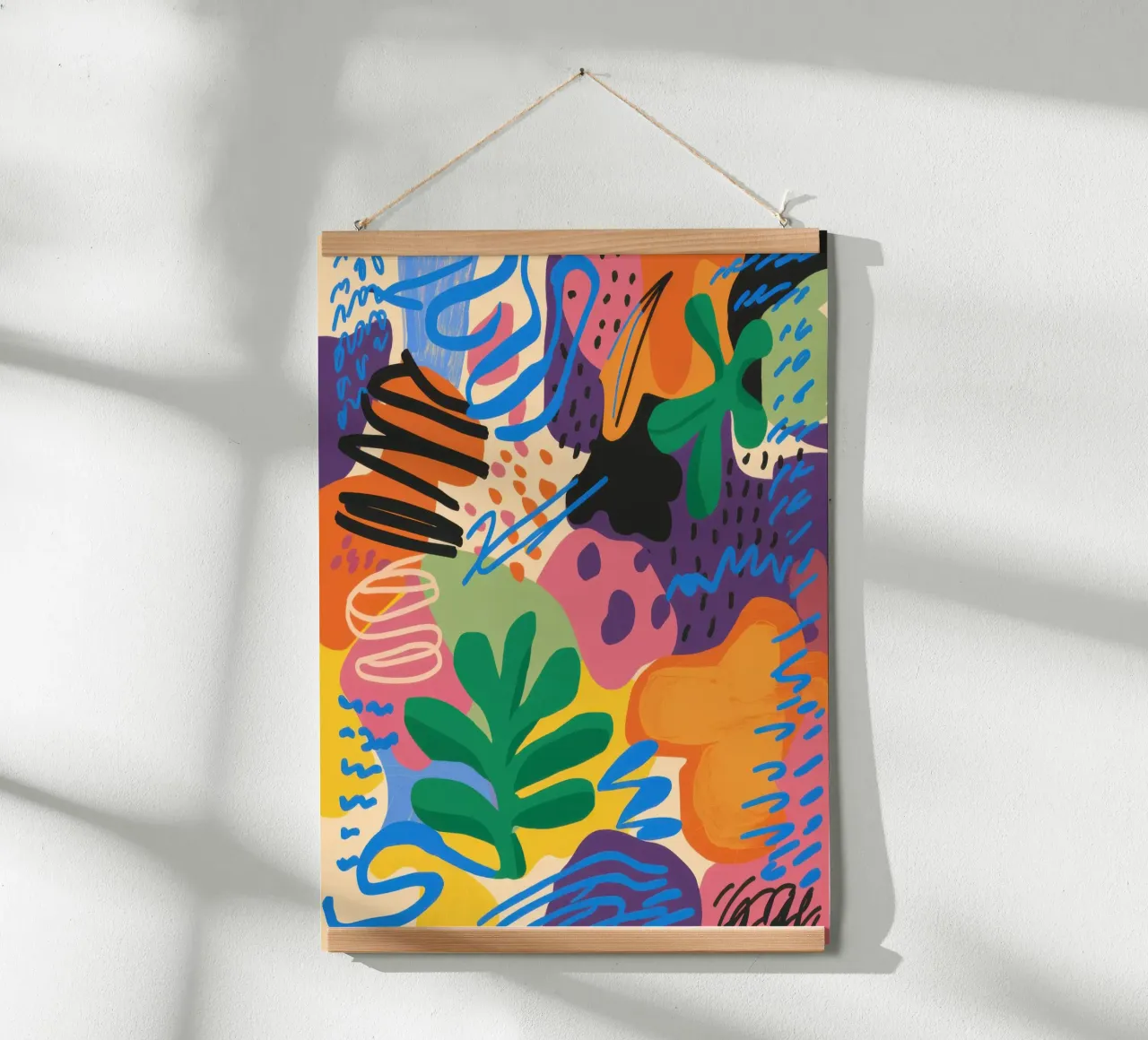 Jungle Graffiti Fusion poster con telaio in plastica da Orchid Patina