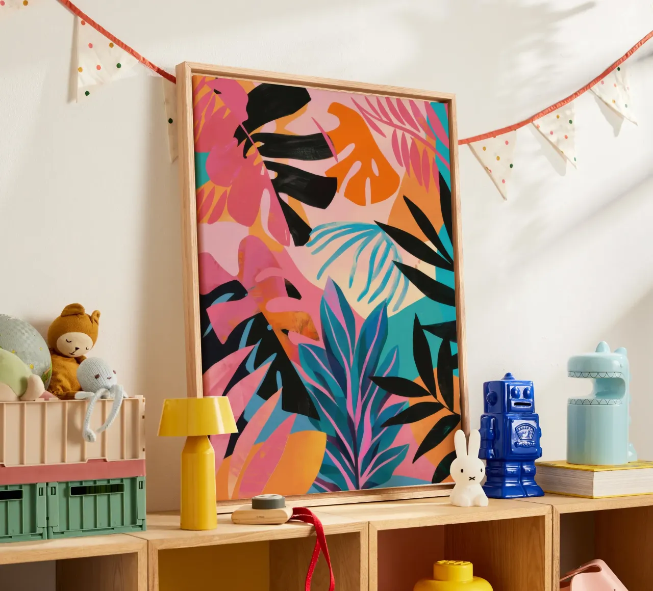 Trendy Tropic Layers canvas with Floater frame by Moon Revolver