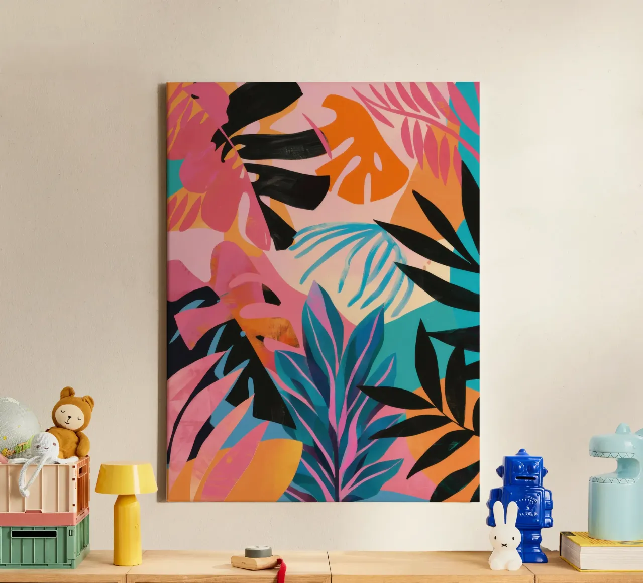 Trendy Tropic Layers canvas with Floater frame by Moon Revolver