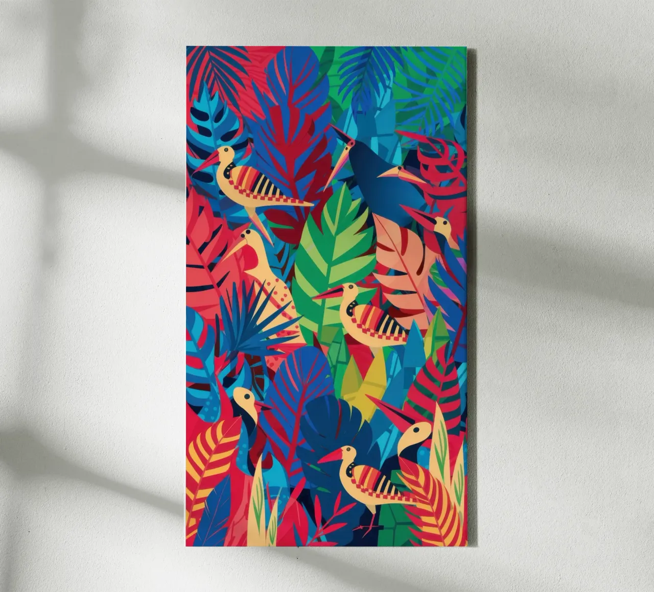 Chromatic Jungle Dream canvas with Floater frame by Echo Saber