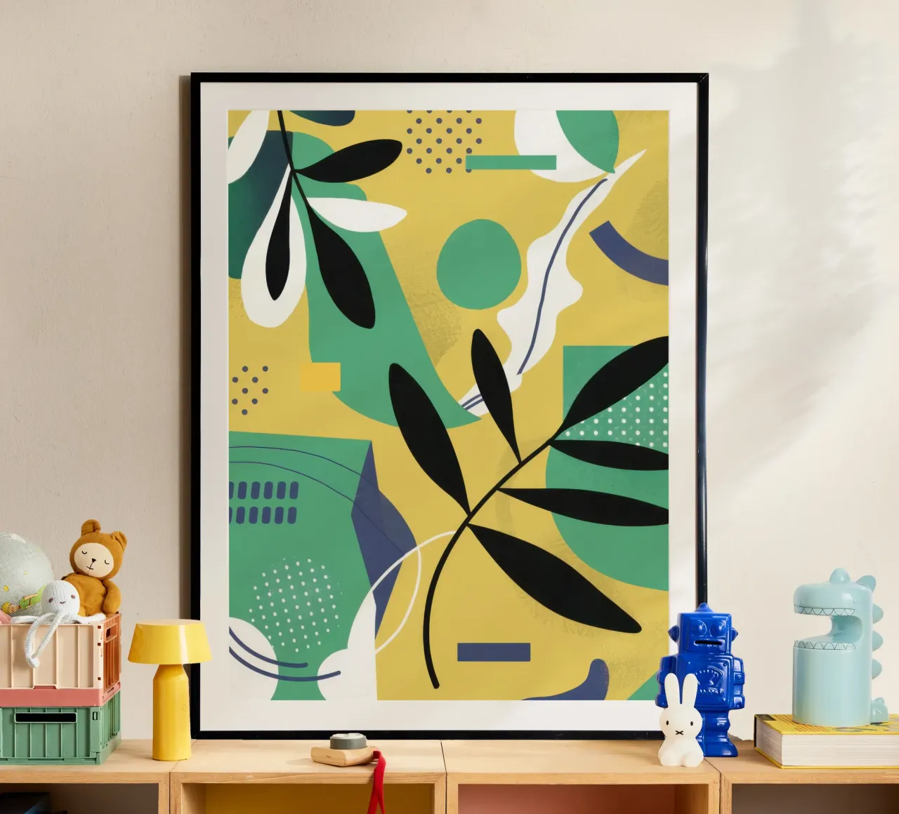 Fogliame grafico in grassetto poster con telaio in plastica da Echo Saber