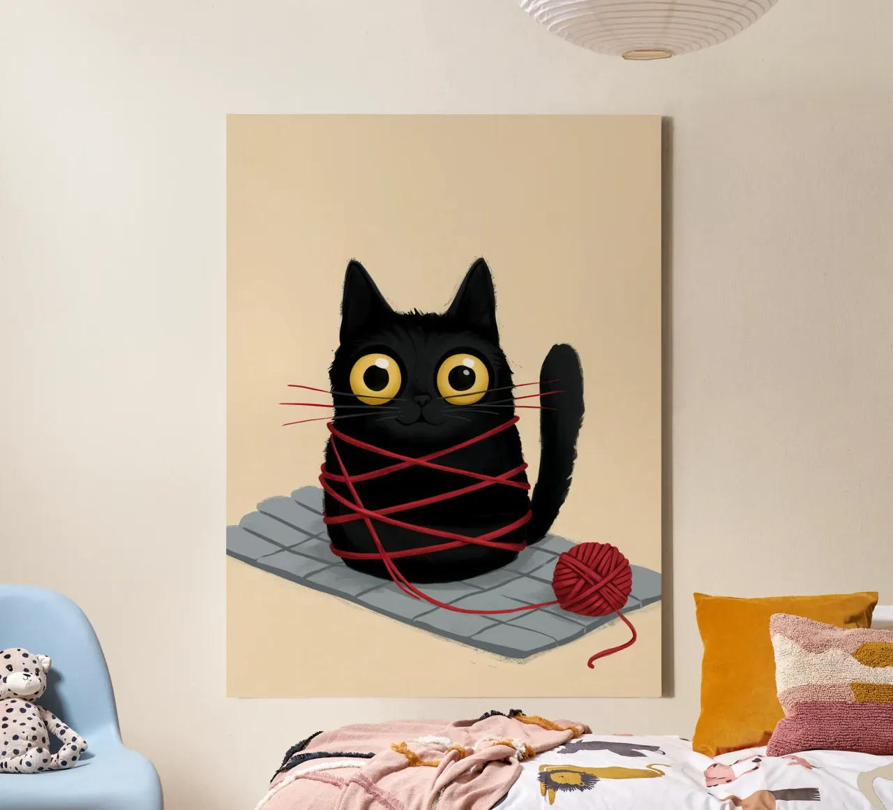 Verwarde Kitty Garen canvas met Baklijst van Moon Revolver