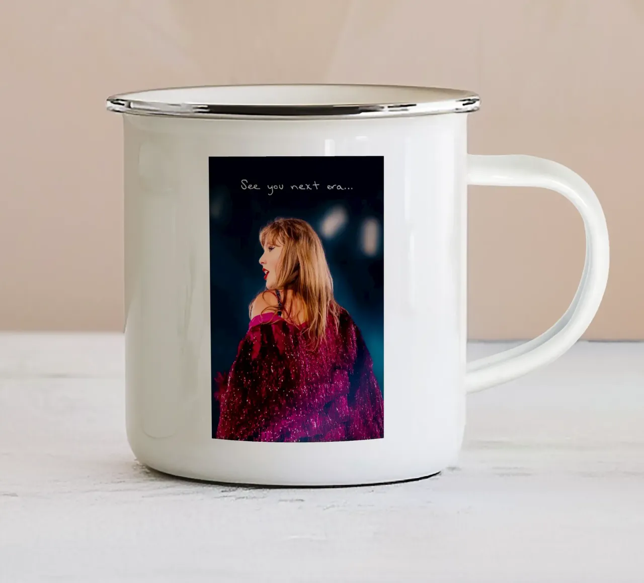 Taylor Swift tazza in smalto da Musadad Shop