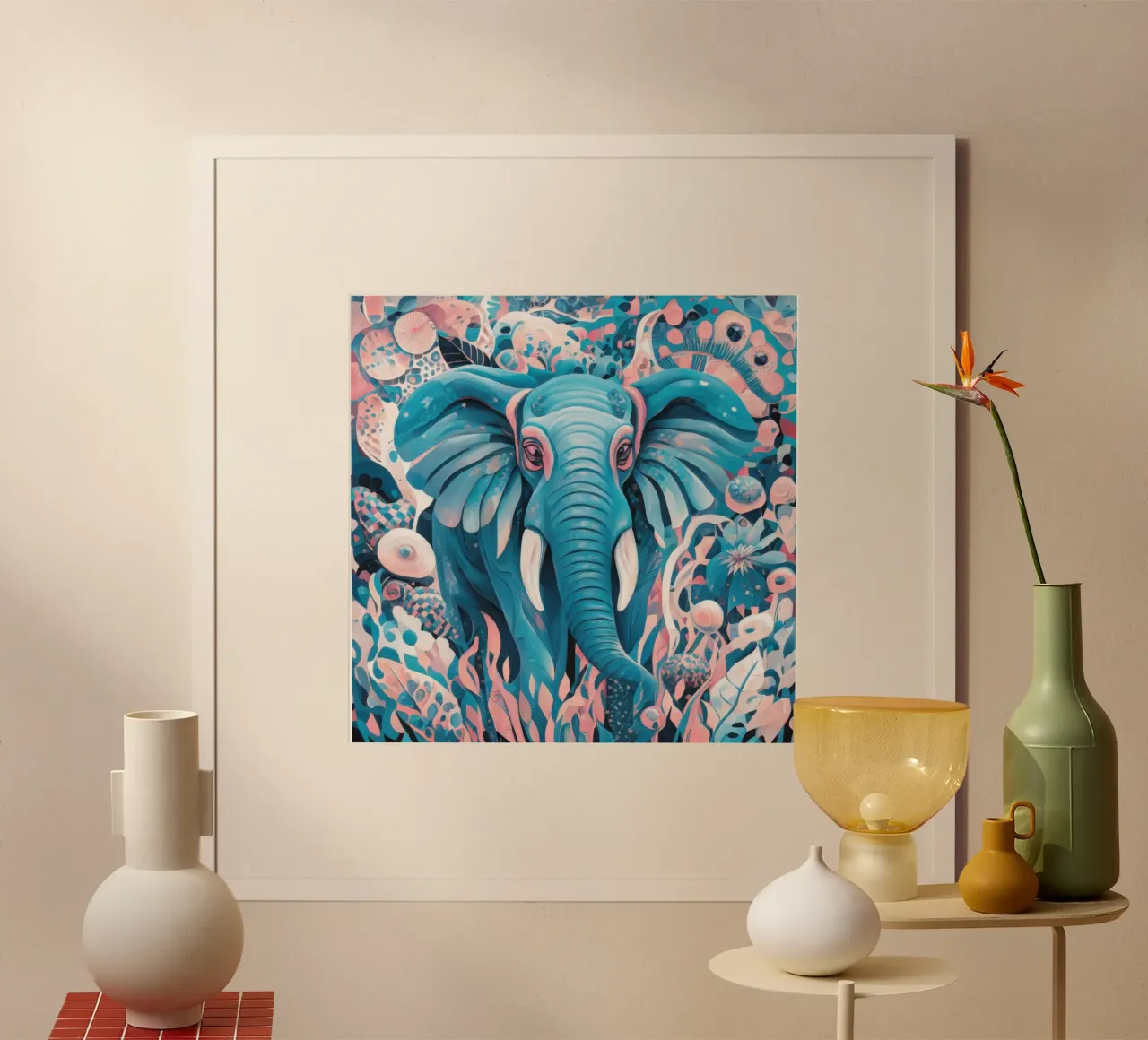 Fiore di elefante ceruleo poster da Wish Studio