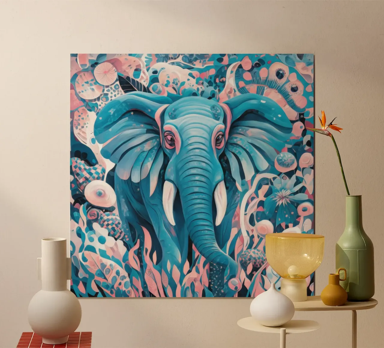 Fiore di elefante ceruleo poster da Wish Studio