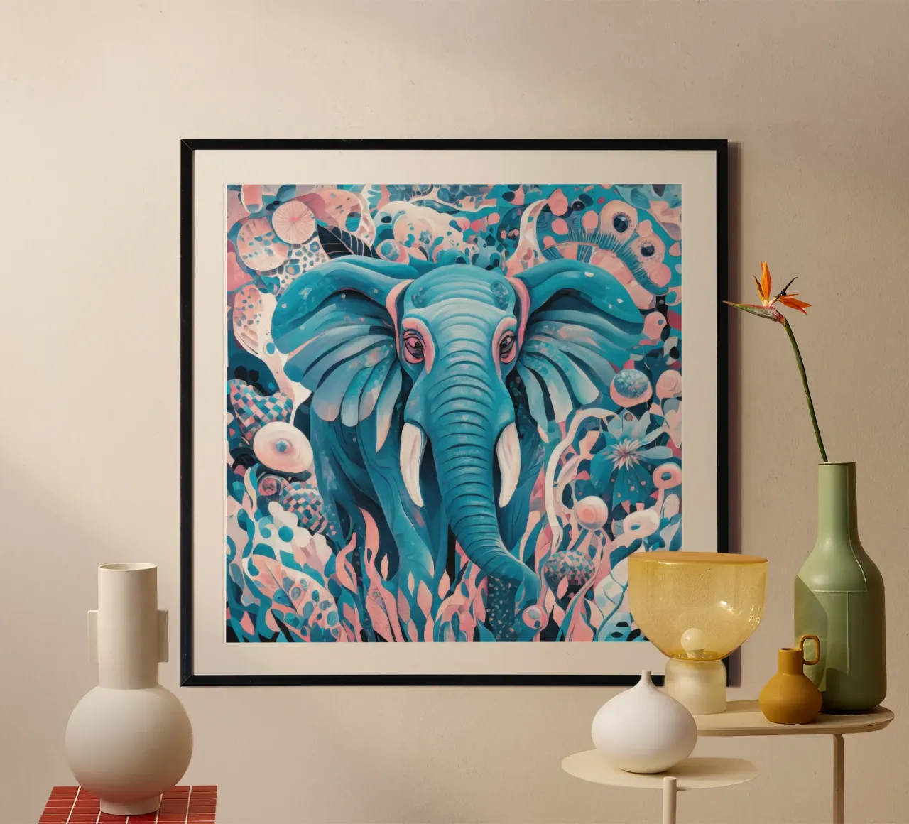 Fiore di elefante ceruleo poster da Wish Studio