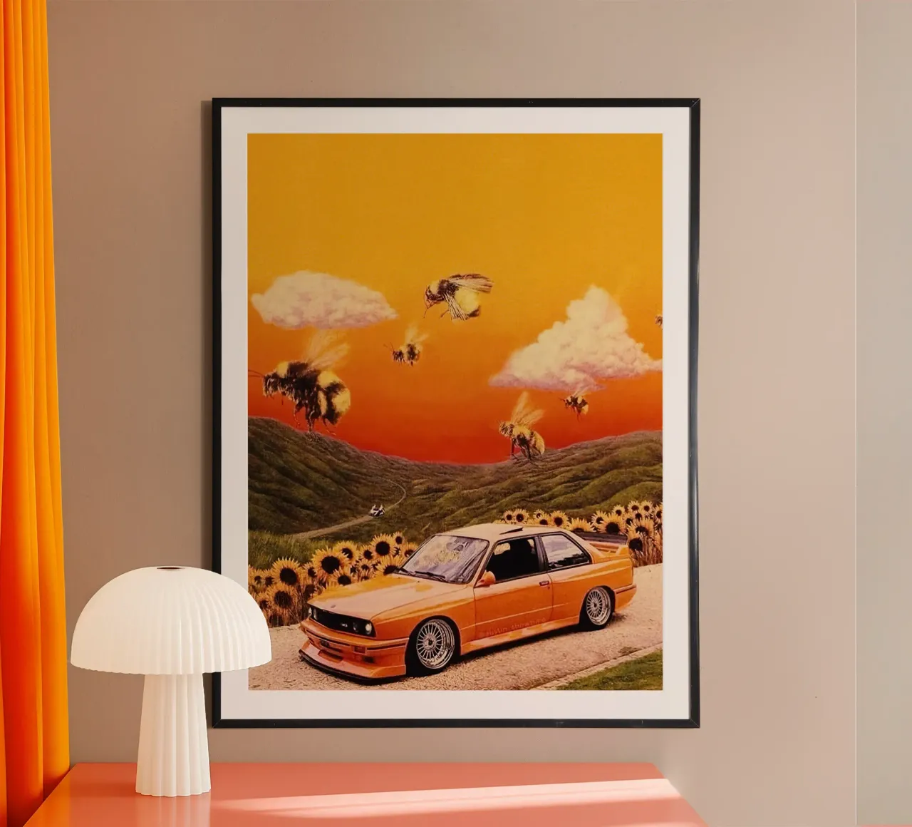 Frank Ocean Blond poster con telaio in legno da Musadad Shop